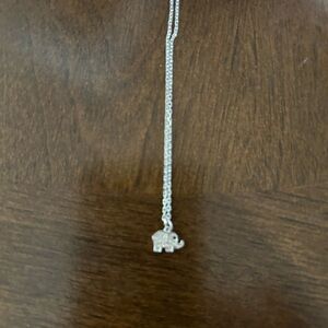 Silver Elephant Pendant Necklace